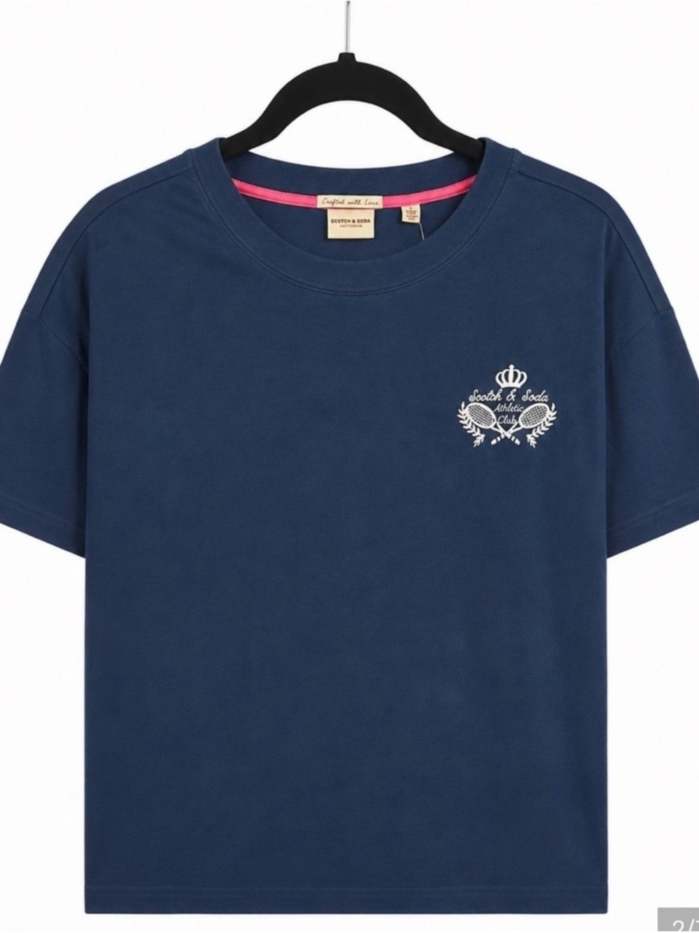 Scotch & Soda Navy Tee with White Script Logo, This Is The Back Of The Shirt 💙🩷